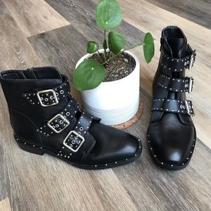 Chinese Laundry Strappy Studded Chelsea Bootie